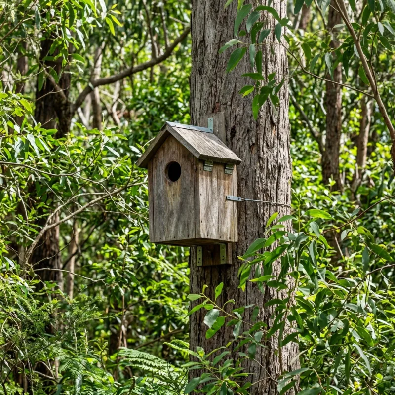 Animal nesting box installed as a humane alternative to a Epping roof cavity